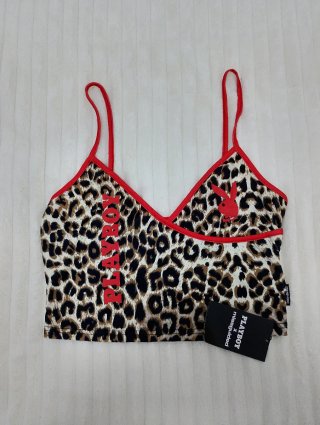 Top Playboy Leopardo Rojo Talla M
