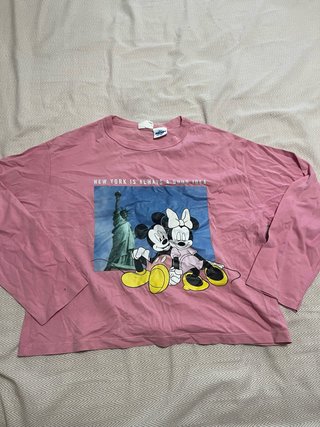 Camiseta Manga Larga Mickey y Minnie