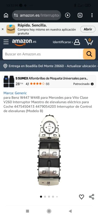 Mando Elevalunas Mercedes W447 W448 Vito