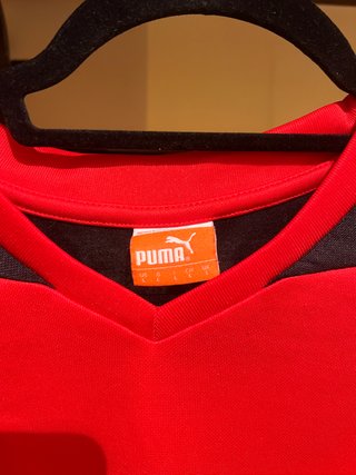 Sudadera Puma Roja y Negra Talla L retro
