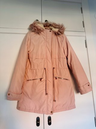 Parka Acolchada Rosa Primark con Capucha Talla XS