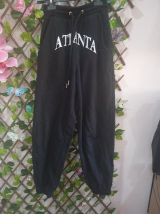 Pantalón Chándal Negro Bershka Talla XS