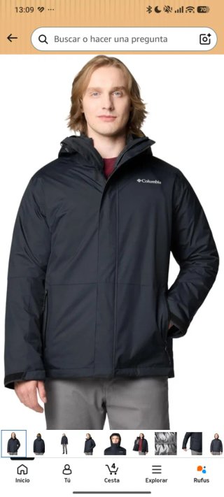 Chaqueta Columbia Point Park 3 en 1 Talla S