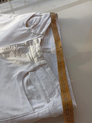 Pantalón Vaquero Blanco Zara Trafaluc Talla 38