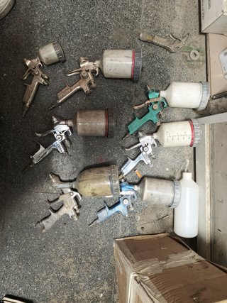 Lote 7 pistolas pintura profesional SATA y SAGOLA
