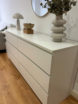 Cómoda Blanca de 6 Cajones