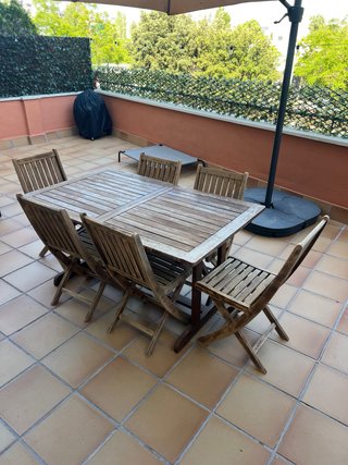 Conjunto de Mesa y 6 Sillas de Exterior Teka