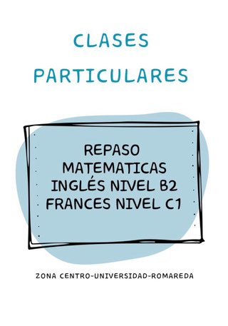 Clases particulares PRIMARIA Y ESO.