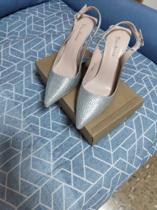 Zapatos Salón Plata Talla 37 sin estrenar