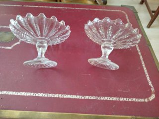 2 Fruteros de Cristal Antiguos