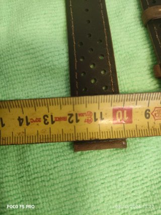 Correa de Reloj de Piel Marrón Perforada sin uso