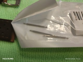 Correa de Reloj de Piel Marrón Perforada sin uso