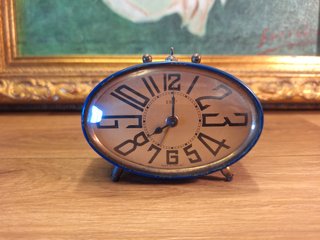 Reloj Despertador de Viaje Antiguo con Estuche