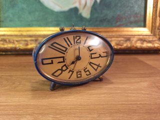 Reloj Despertador de Viaje Antiguo con Estuche