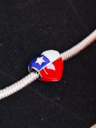 Charm Corazón eeuu Plata Ley para pandora