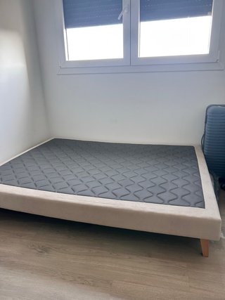 Base Tapizada Beige 135x180