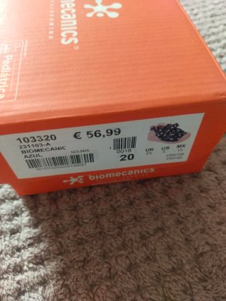 Zapatillas Biomecanics Niña Talla 20
