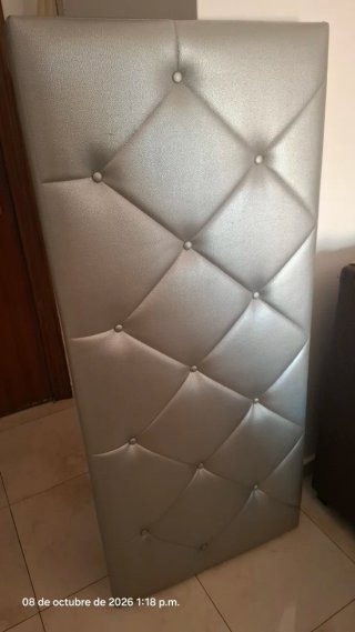 Canape Matrimonial con Cabecera Plata
