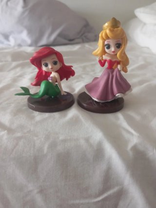 Lote Figuras Ariel y Aurora Disney