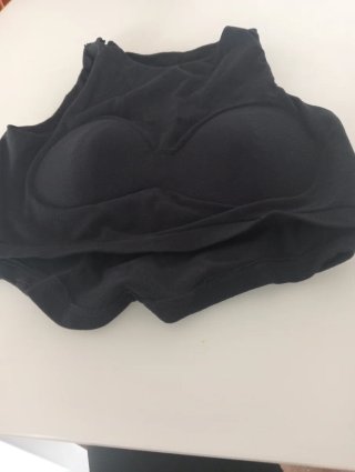 Top corto sportivo donna nero