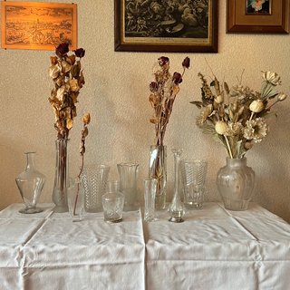 Lotti di 11 vasi in cristallo vintage