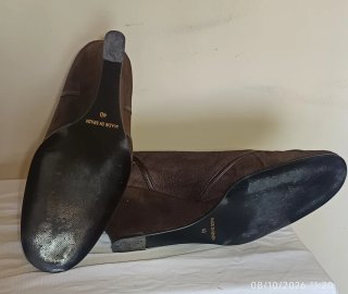 Zapatos de cuña Prestigio en ante marrón