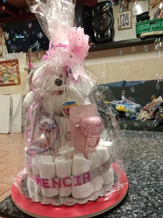 Tarta de pañales personalizada