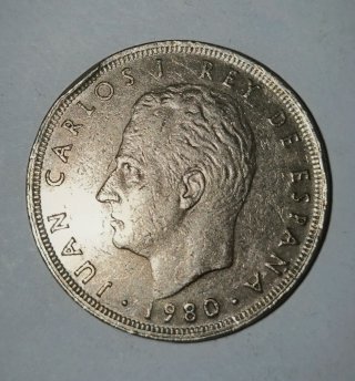 Moneda 25 Pesetas España 1980 Moneda Antigua