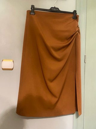 Falda Stradivarius Marrón Talla XL