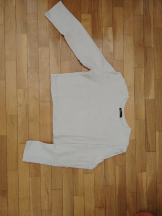 Jersey beige manga larga