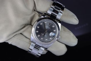 Rolex Datejust 126334 41mm Gris rhodium Diamantes
