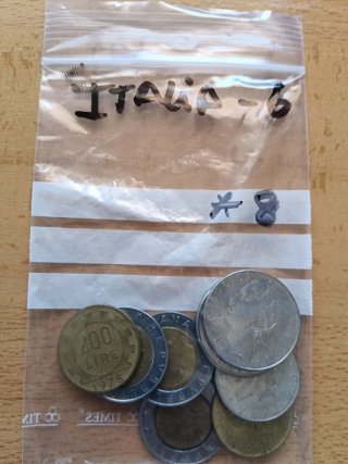 Lotto di 8 Monete di Lire Italiane