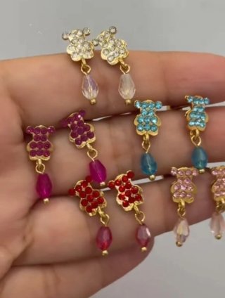 Pendientes Ositos con corales para bebe y niña