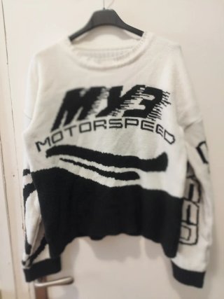 Sweater tejido en hilo de algodón y poliéster