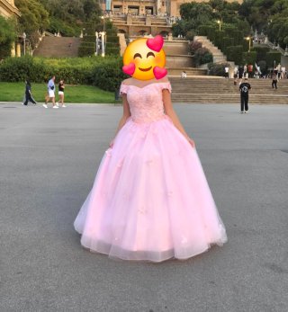 Vestido de fiesta rosa