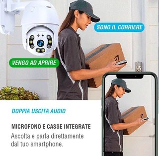 2 Telecamere WiFi PTZ Esterno iCSee 360°