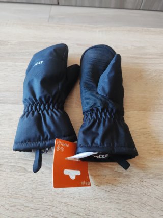 Guantes de Nieve Wedze Negros Talla 6 años