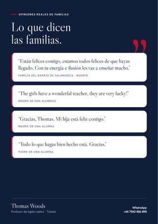 Clases de inglés con profesor nativo a domicilio