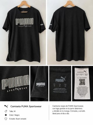 Camiseta Puma Sportswear Negra Talla M