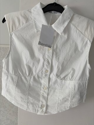 Blusa Blanca Bershka Talla XS