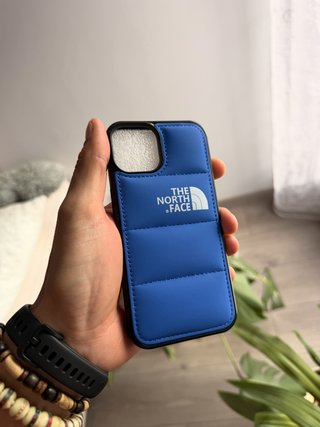 Custodia iPhone The North Face blu imbottita