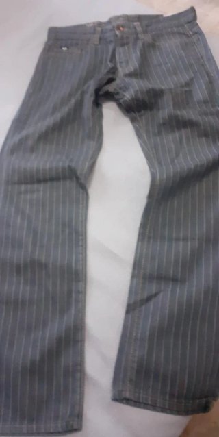 Pantaloni uomo Gas tg 34 righe grigie