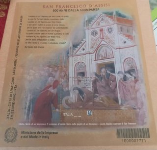 Foglietto San Francesco Italia