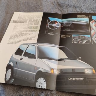 Panfleto Fiat Cinquecento 1992 Original