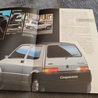 Panfleto Fiat Cinquecento 1992 Original