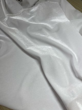 Terciopelo blanco elástico
