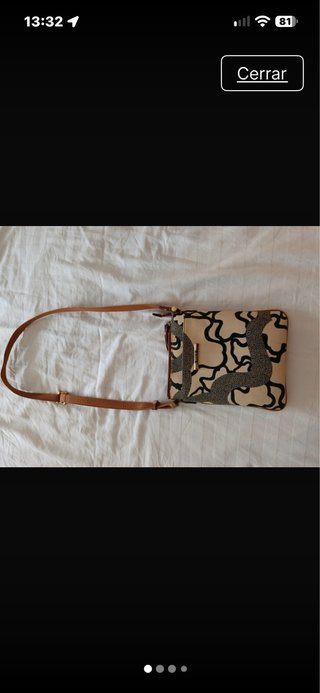 Bolso Bandolera Tous Beige y Negro original