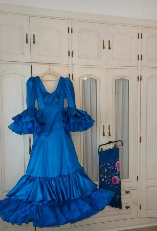 Traje de Flamenca Azul