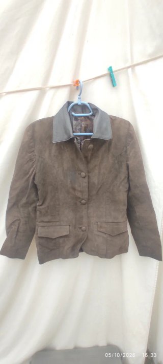 Chaqueta de piel vintage Dress marrón
