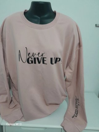 Sudadera Never Give Up Talla XXL